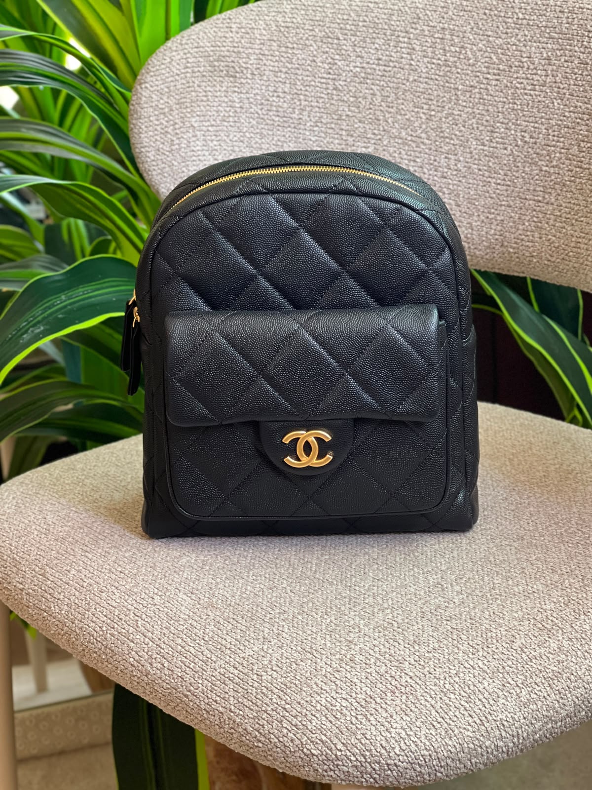 Chanel Black Quilted Master Copy Backpack
