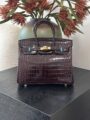 Hermès Kelly Crocodile Copy shiny black bag