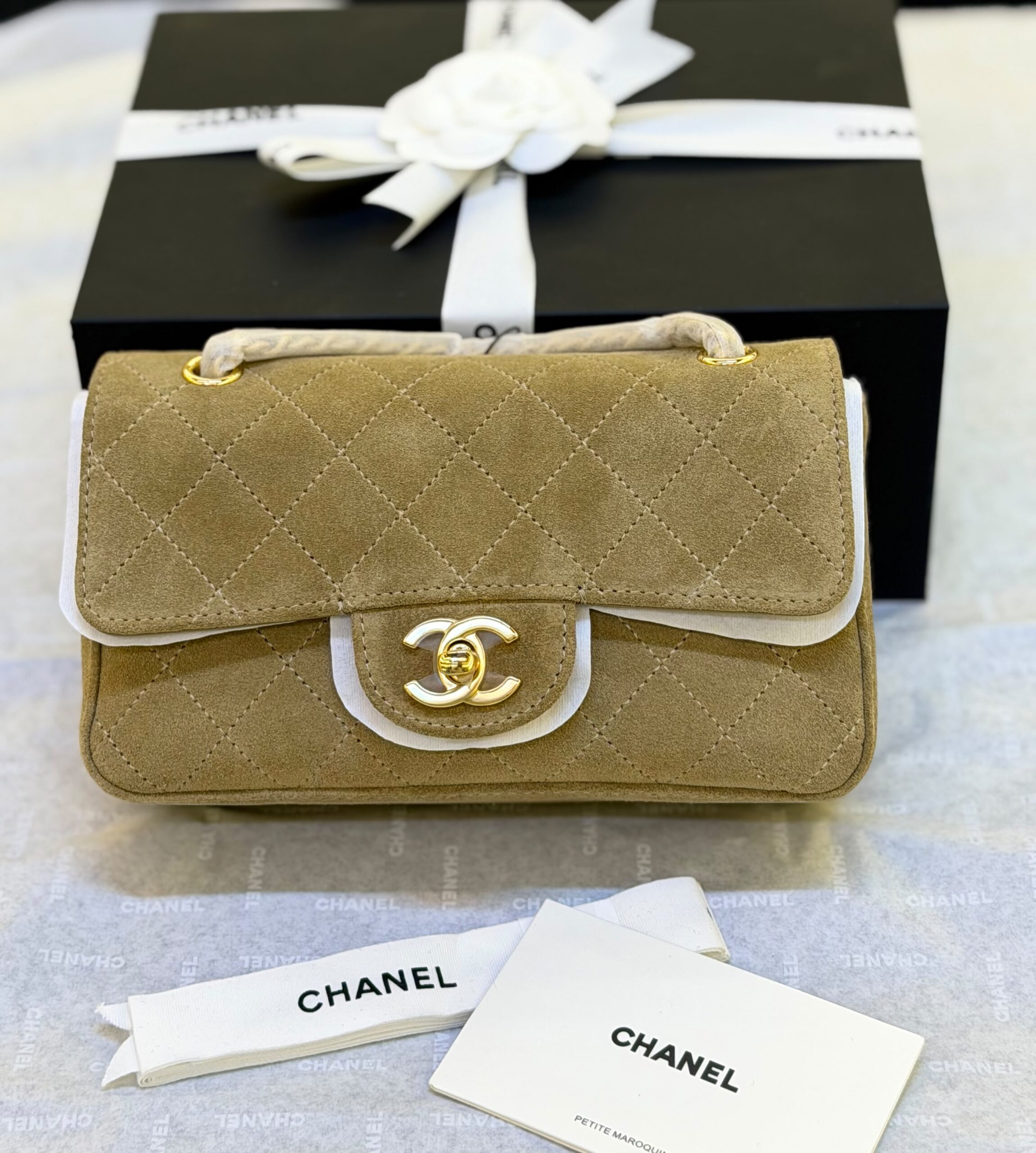 Chanel Suede Flap Bag First Copy