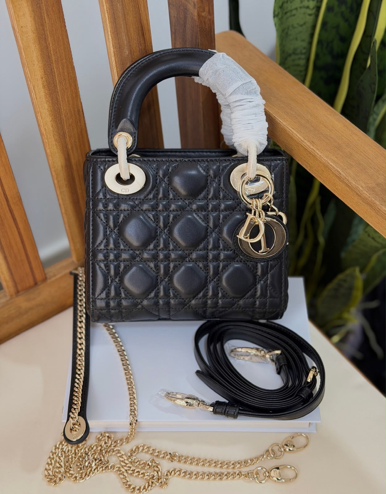 Lady Dior Black Bag Cannage Design