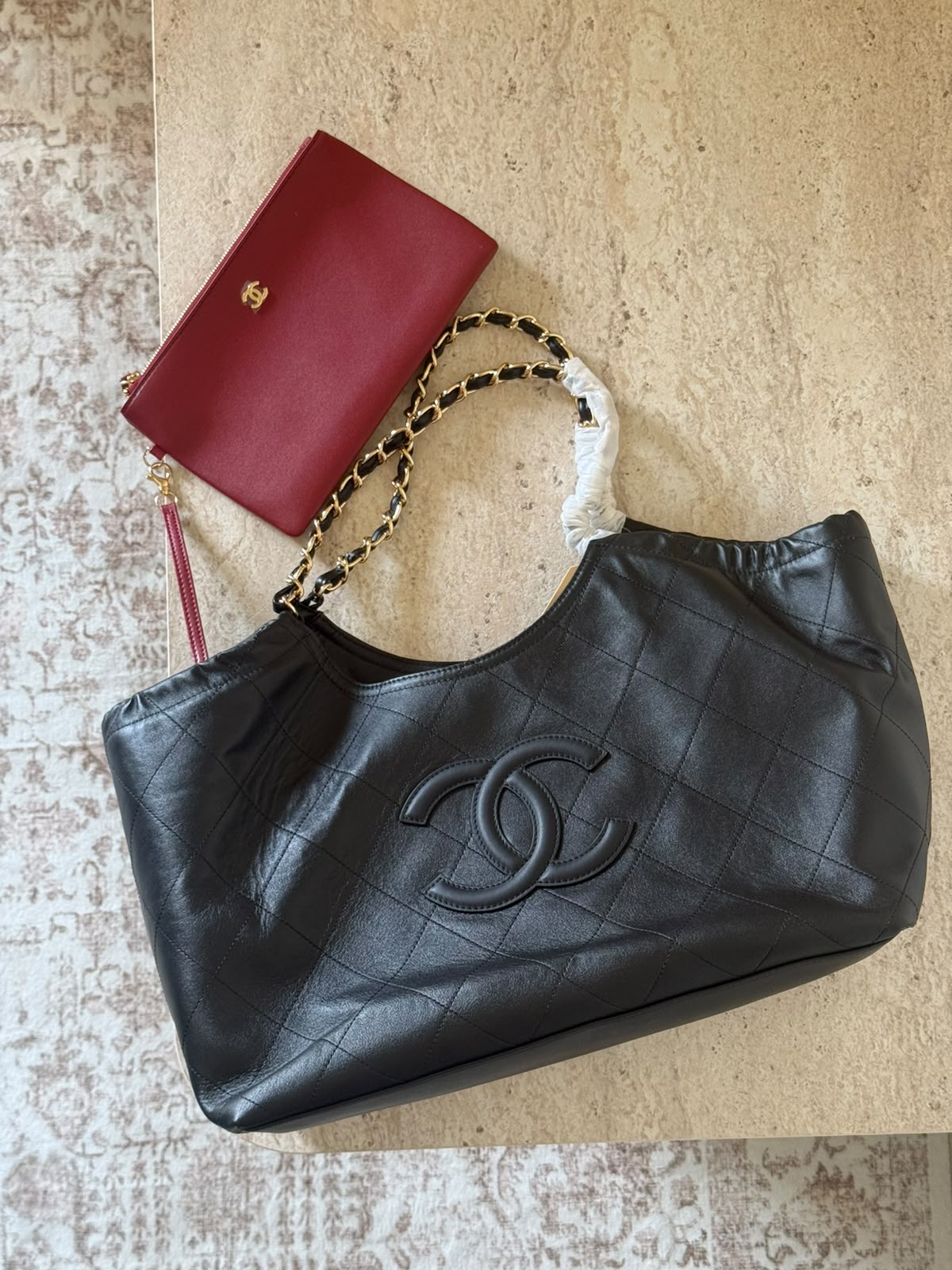 Chanel Black Quilted Hobo Bag