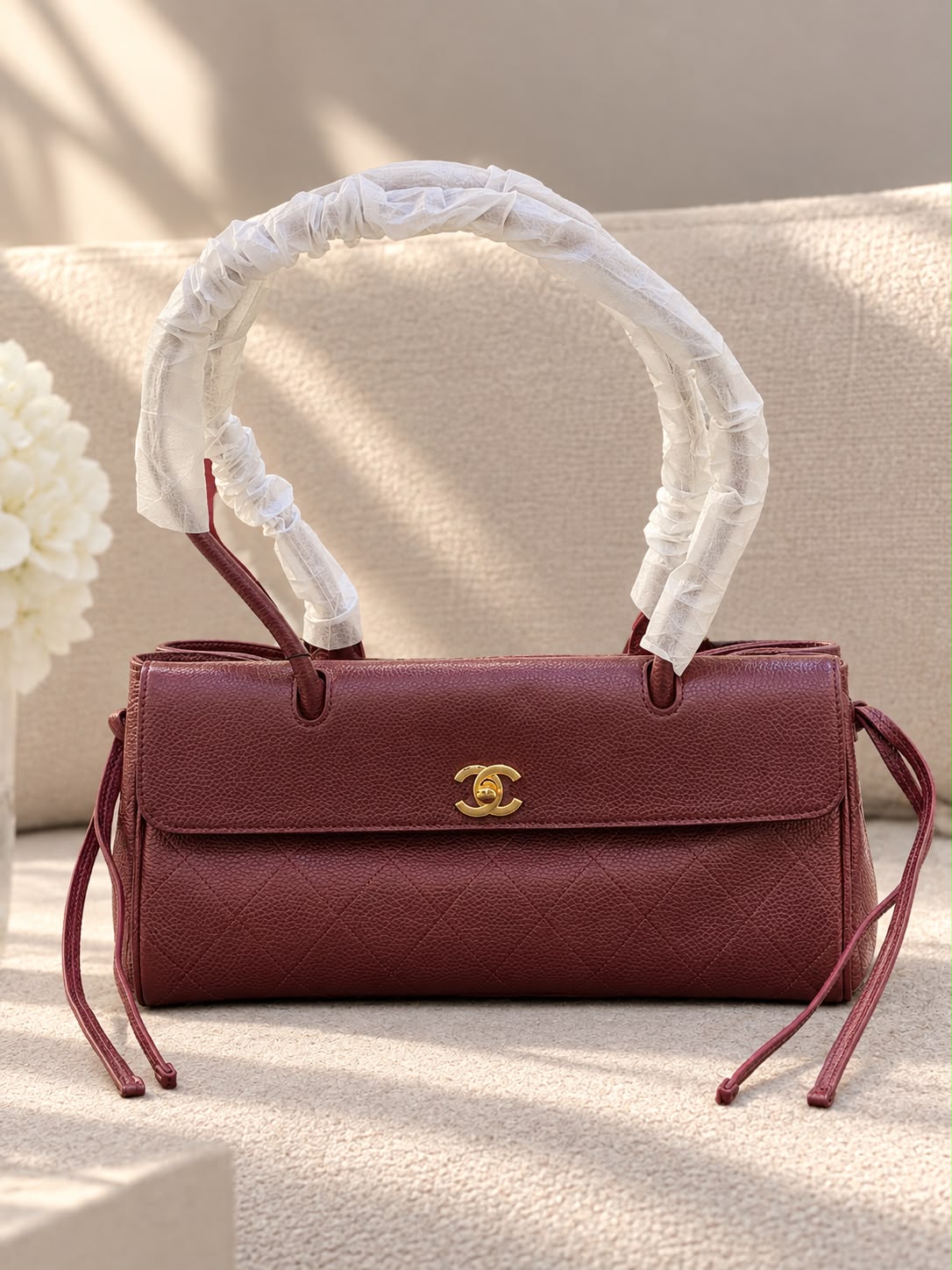 Chanel Burgundy Caviar Flap Bag
