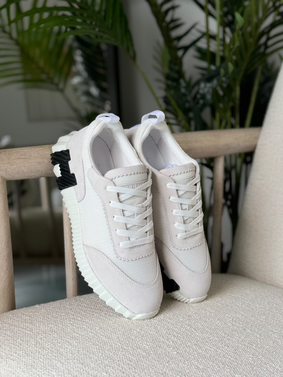Hermes White Sneakers